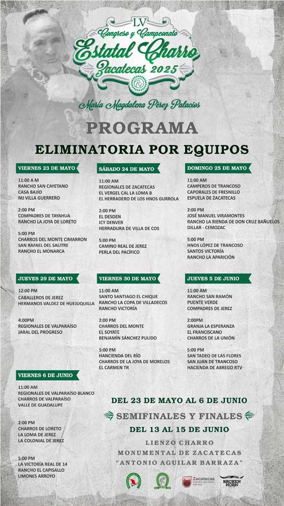 Estatal Charro 2025 de Zacatecas, aquí sus detalles